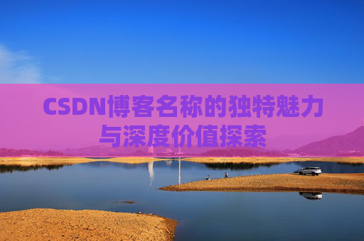 CSDN博客名称的独特魅力与深度价值探索